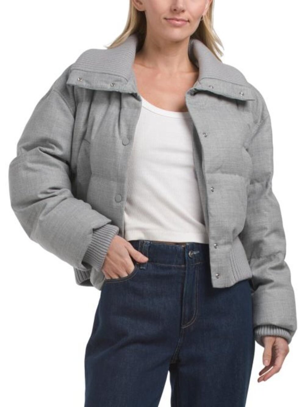 THEORY Wool Blend Puffer Coat